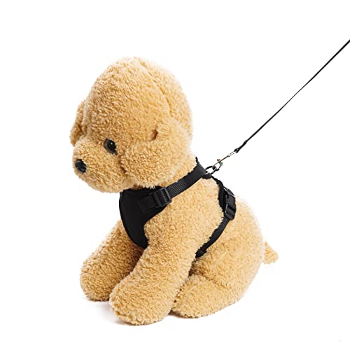 Yymobt Cat Harness Leash Cat Vest Sets For Walking Escape Proof Adjustable Kitten Small Dogs Vest Reflective Strap Soft Harness Universal Outdoor (Black) #TOP3