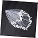 Healvian 2pcs Short Wedding Veil Double Layer Bridal Lace Applique Comb Fashion Wedding Veils for Women