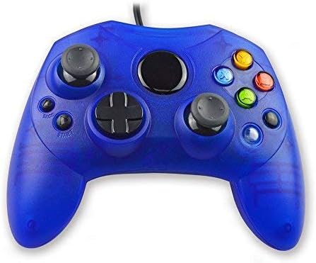 Mekela Classic Wired Controller Gamepad Joysticks for Xbox S Type Console (ClearBlue and ClearRed1) (Renewed)