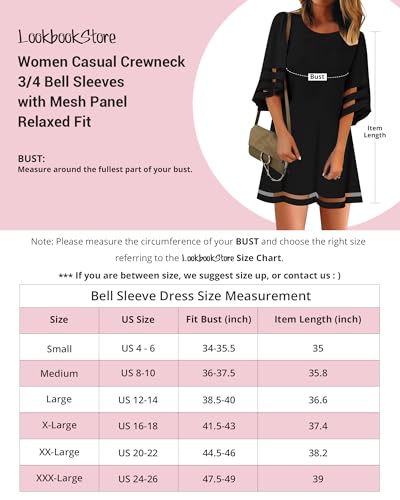 Lookbookstore Summer Dresses For Women 2024 Hot Pink Tunic Dresses For Women Party Shift Dress 3/4 Sleeve Dresses For Women Dressy Cute Loose Dress Summer Hot Pink Dress Size L Size 12 14 thumb #5