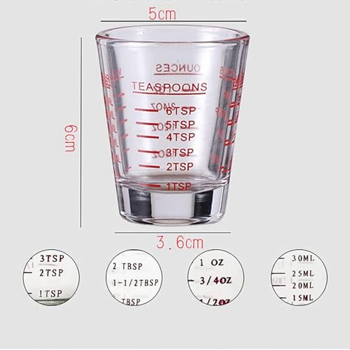 Verre lourd doseur de 30 ml pour éviter les erreurs de mesure