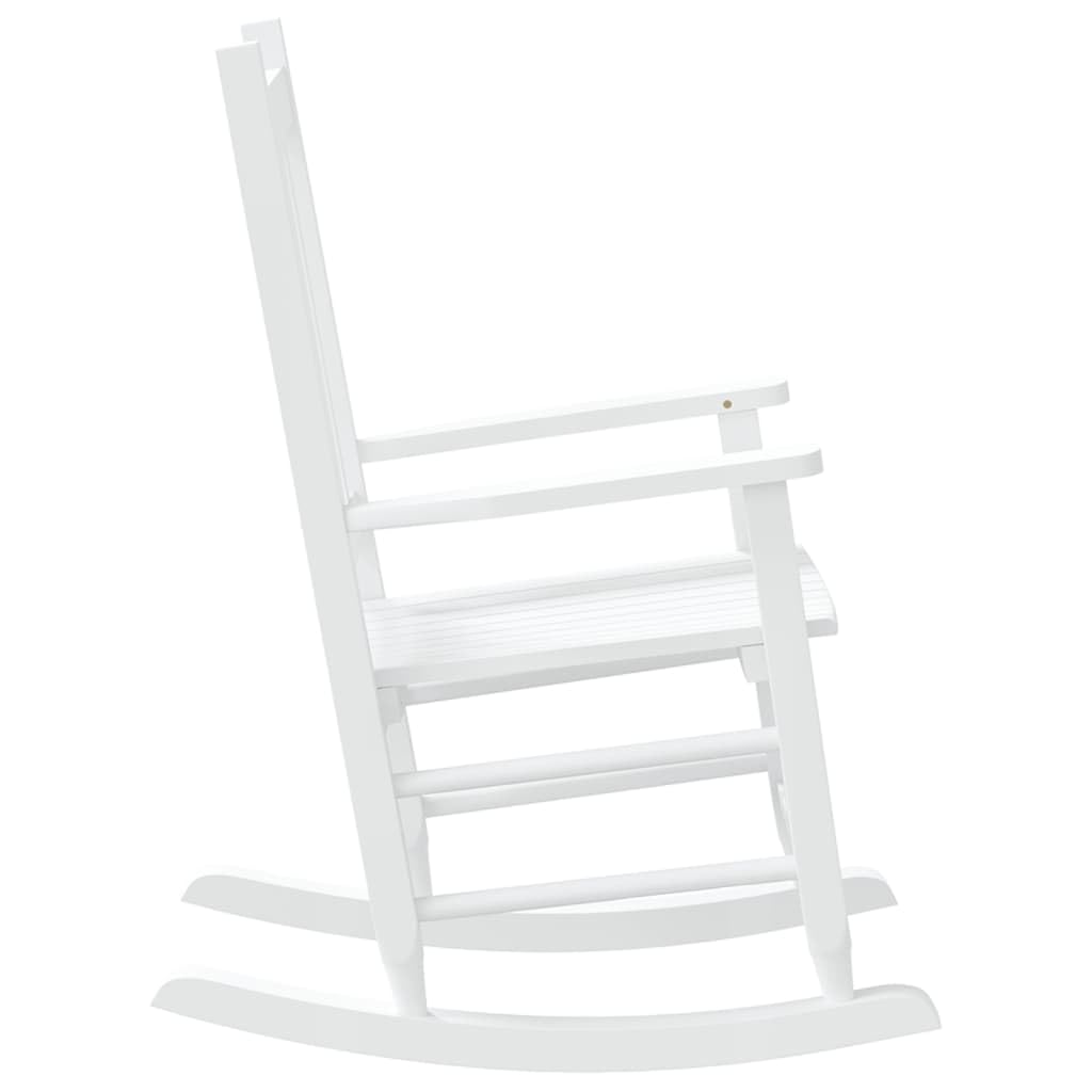 Mecedora 2 piezas blanco madera de álamo