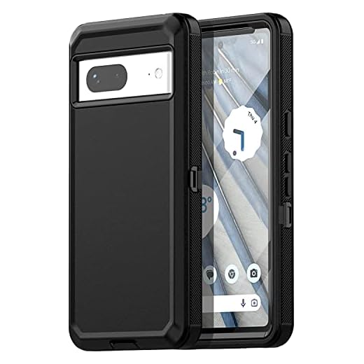 AICase Protetor de tela integrado para Google Pixel 7A com 360, resistente contra quedas, corpo inteiro, resistente, à prova de choque, 3 camadas de proteção militar, resistente, durável para Google Pixel 7A