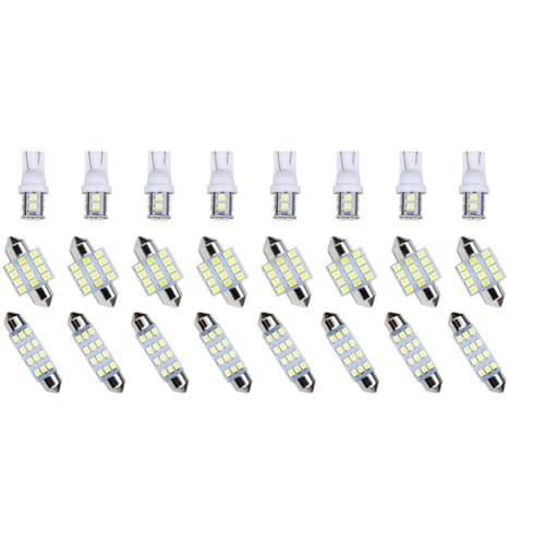Ounfhtrttk Universal Car Interior Light Kit T10 1156 Festoon 31 42mm 24pcs for Auto Interior Dome License Plate Trunk Lighting