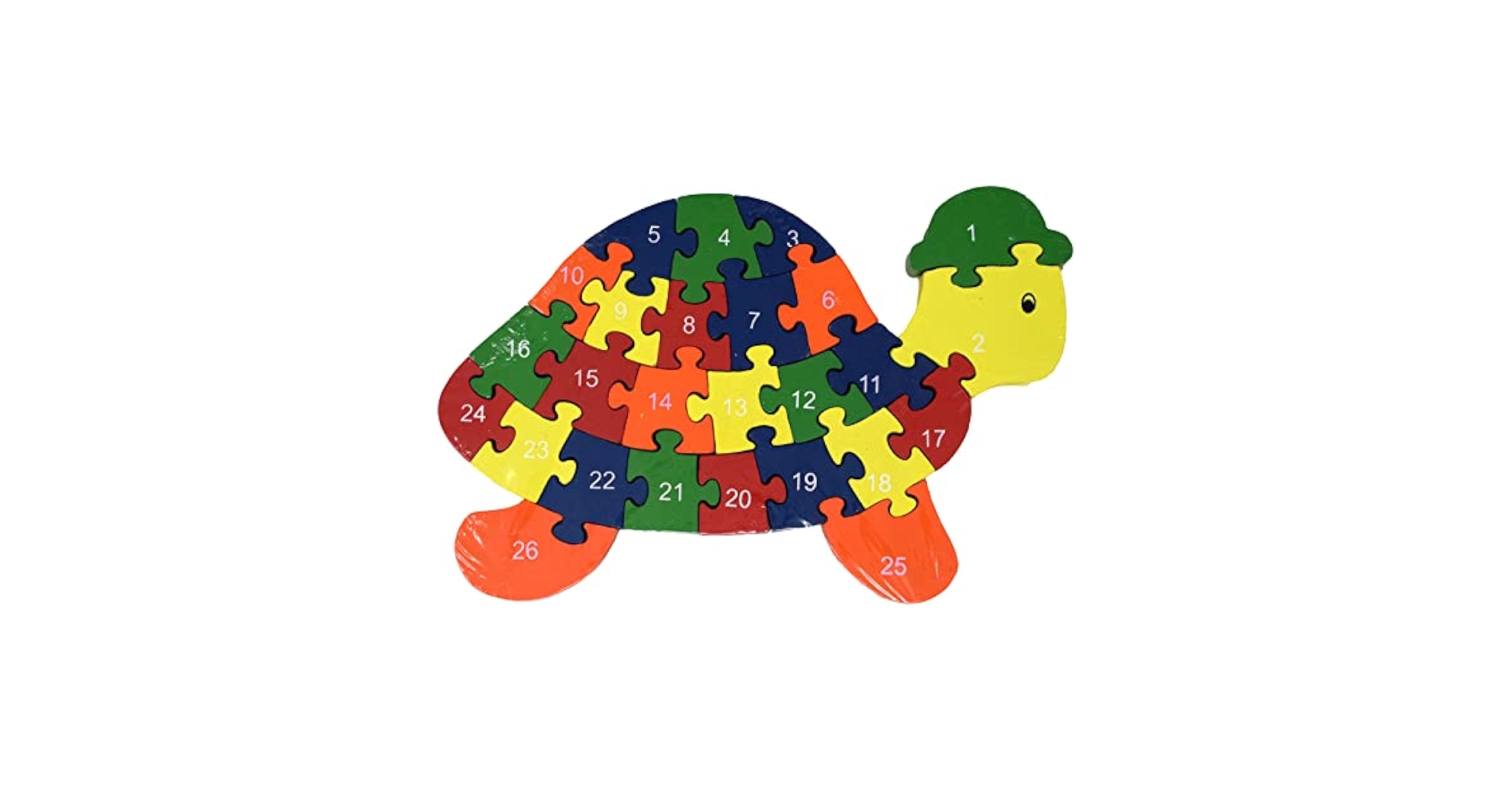 Amazon.co.jp: カラフルパズルカメ 木製パズル 動物 数字