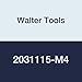 Walter Tools 2031115-M4 Paradur HSS Machine Tap, TIN Finish, 4.5 mm Shank Diameter, 0.7 mm Thread Length, 12 mm Cutting Length, 63 mm Overall Length, M4 Cutting Diameter