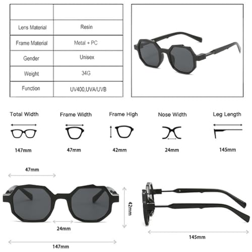 Lunettes de soleil irrégulières UV400 nuances dégradées - 3