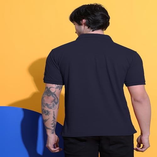 Image of Men's Polo T-Shirt Cotton Casual Comfortable Relaxed Fit Regular Collar Neck Stylish Half Sleeves Daily Office Formal Wear T-Shirt for Men