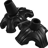 2 Pack Cane Tips for Stability, 3/4 inch Non-Slip Replacement Cane Tip, Self Standing Cane Base for Most Walking Canes, Walking Sticks, Folding Canes(4 & 6 Prong)