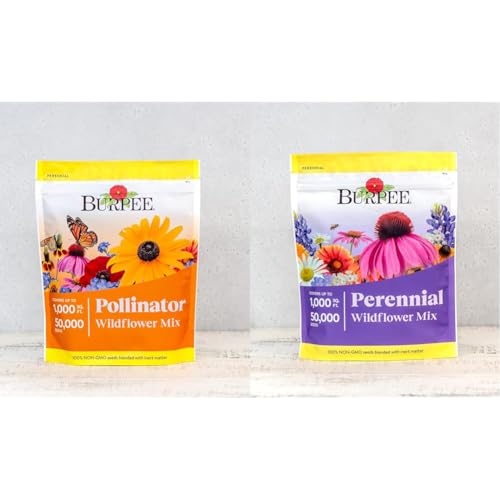 Burpee Wildflower 50,000 Seeds Mix for Pollinators, 18 Varieties, Perennial