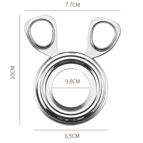Hemoton Topper de ovos em aço inoxidável com casca de ovo fervido, abridor de tesouras, separador e
