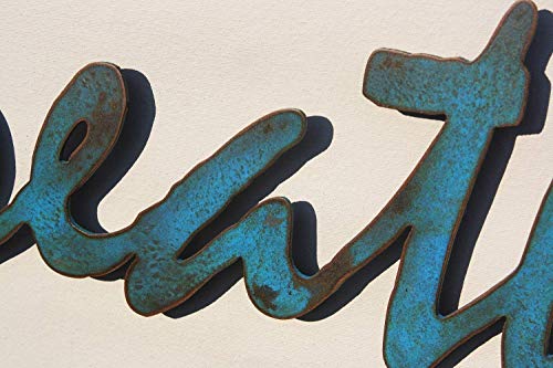 Believe Metal Wall Art Home Decor - 16", 24" Or 30" Wide - Handmade - Choose Your Size And Patina Color #TOP2