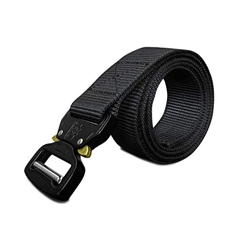 WOLF TACTICAL Unisex Nylon Tactical Belt, Black, M (32-35)