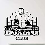Fight Club Logo Wall Sticker Fight Club Sport Decalcomania Del Vinile Famiglia Poster Soggiorno Murale 57X62Cm