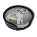 Produktbild BJAMAJ Look Up The Dog Premium PU-Leder-Untersetzer, Getränke-runde Untersetzer mit Halter-Sets, geeignet für Zuhause und Küche, 6 Stück