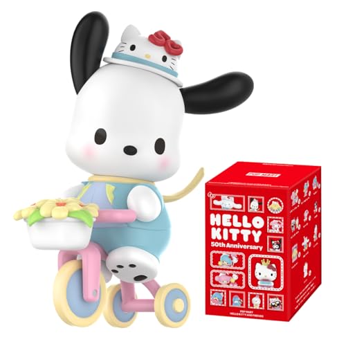 POP MART Sanrio Characters Hello Kitty 50th Anniversary Series Figures de Acción Popular Figura Coleccionable y Adorable Juguete Artístico Regalo Creativo 1PC