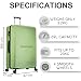 FLYMAX 24" Medium Suitcase 4 Wheel Lightweight Luggage Hard Shell ABS Travel Case Hold Check in Fits 15kg - 20kg Medium Size + 3 Digit Lock + Telescopic Handle 67 Litre Capacity