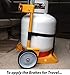 Propane Easy Cart LP Tank Wheeled Carrier for BBQ Grills, Weed Burners, Fire Pits, Tank Top Heaters (Tank not Included)