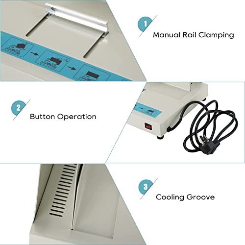 110V Hot Melt Glue Universal Thermal Binding Machine A4 Paper Binding Machine Electric Desktop Sheet Binder 50Mm Hot Melt Machine Contract Document Invoice Folder #TOP4