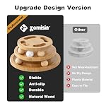 ZOMISIA Cat Ball Track Toy with Puzzle Top, Wooden Cat Toys for Indoor Cats - Image 5