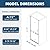 Royal Guard 24"-25.4" W x 72" H Frameless Pivot Shower Door,Swing Shower Glass Doors with 1/4"(6mm) Clear SGCC Tempered Glass,Reversible Installtion,Matte Black