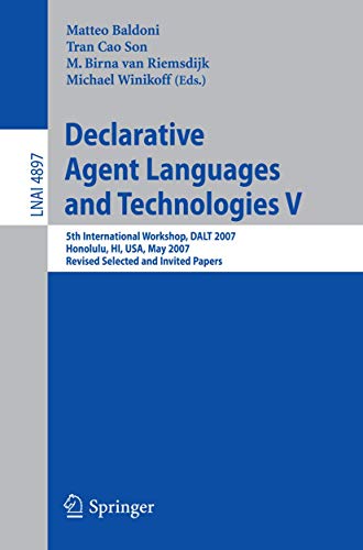 Declarative Agent Languages And Technologies V view 2