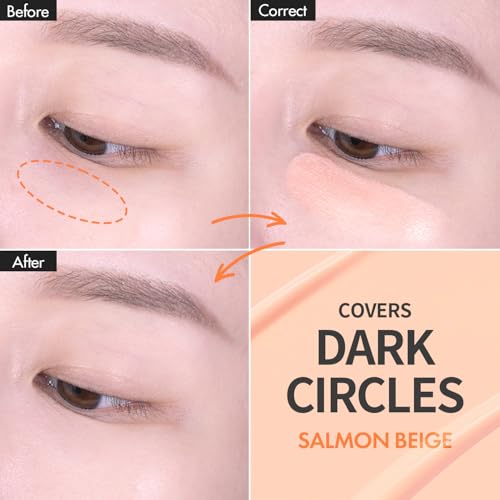 LUNA Long Lasting Corrector 03 Salmon Beige, Color Corrector, Dark Circles & Dark Spots, Lightweight, Natural Coverage, Ideal for Fair to Light Skin, 0.22oz — view 4