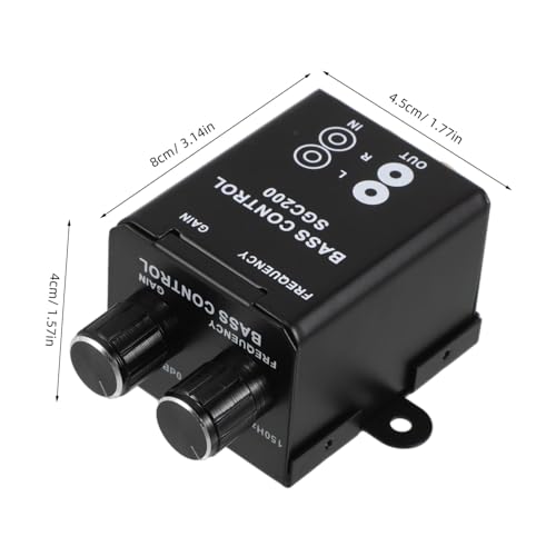 Control de graves para amplificador de coche Alipis con conexión RCA para subwoofer 7