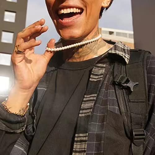 Pearl Necklace For Men, White Pearl Necklace For Women, Round Pearl Choker Necklace, Pearl Jewelry #TOP2