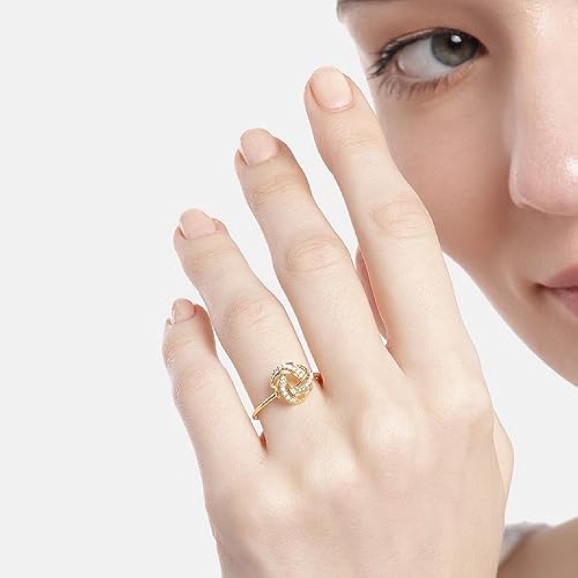 Women's 925 Sterling Silver Modern Ring with Heartfelt Design