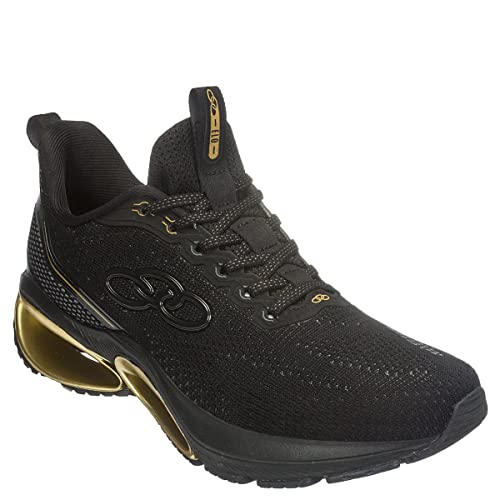 Tênis Elo, Olympikus, Preto/Dourado, Masculino, 41