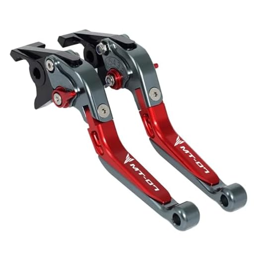 Manetas Moto para Y-amaha MT07 FZ07 MT 07 MT-07 Accesorios de Motocicleta CNC Palanca de Embrague de Freno de Scooter Extensible Plegable Ajustable(M)