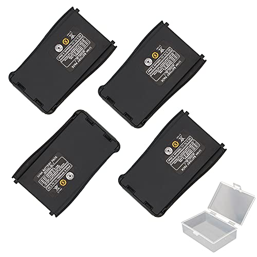 Image of Rechargeable Walkie Talkies Battery Pack Replacement with Case - Original 1500 mAh Li-ion Battery for Baofeng BF-888S, Arcshell AR-5, Pxton PX-888S Walkie Talkie (4 Pack)