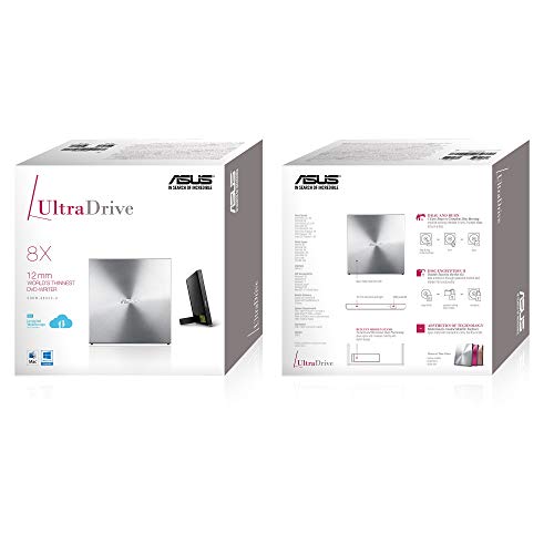 ASUS SDRW-08U5S-U Graveur DVD Externe Argenté