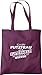 Produktbild ShirtInStyle Beutel, Tasche Jute Ich bin Putzfrau weil Superheld kein Beruf ist, Ausbildung Abschluss, Farbe Plum