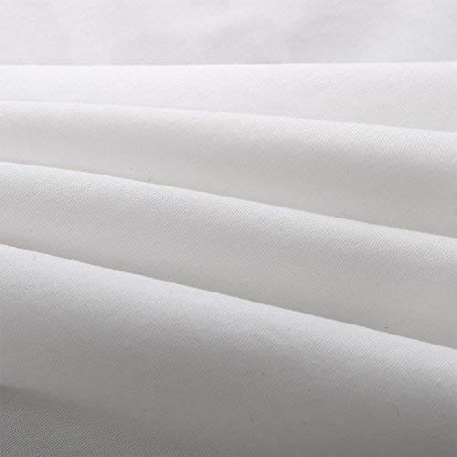 Dust Ruffled Bed Skirt With Split Corner 100% Microfiber Soft, Sheen & Wrinkle Free Bed Skirt Gathered Style Dust Ruffle Bed Skirt With 15" Drop Three Sided Coverage Bed Skirts (White-King) #TOP3