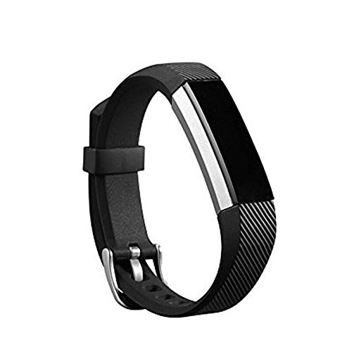 ZSZCXD Newest Replacement Wristband with Watch Buckle Design for Fitbit Alta HR and Alta (No Tracker) (Black)
