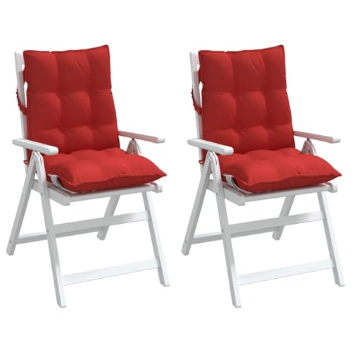 Coussin de chaise imperméable et indéformable rouge avec élastique 100x50cm