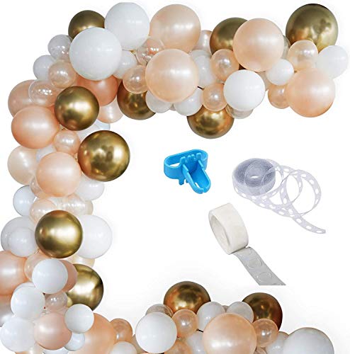 Image of Party Propz Rose Gold Balloons For Birthday Decorations Garland Kit - 59 Pcs For Wife, Women, Baby Shower Balloon Decorations Combo | Metallic Balloon Garlands Kits | Bride To Be (Latex)