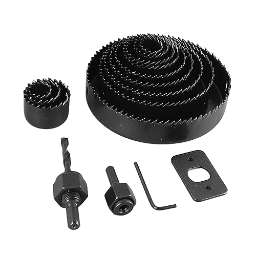 Set de 16 sierras de corona de acero para madera miniatura 2