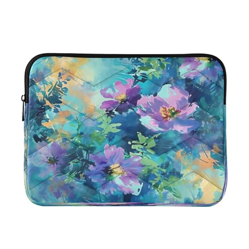 Funda para portátil 13-14 pulgadas impermeable verde floral