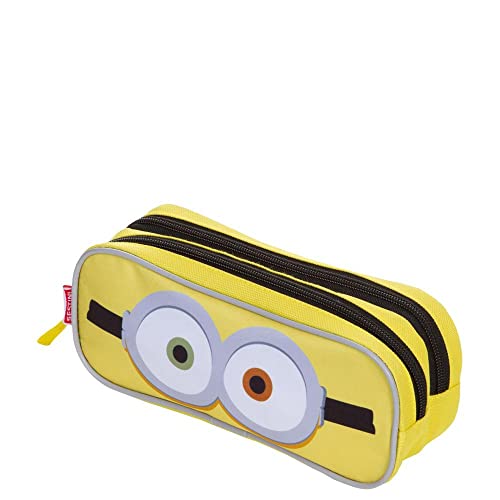Estojo, 2 Compartimentos Minions - Amarelo