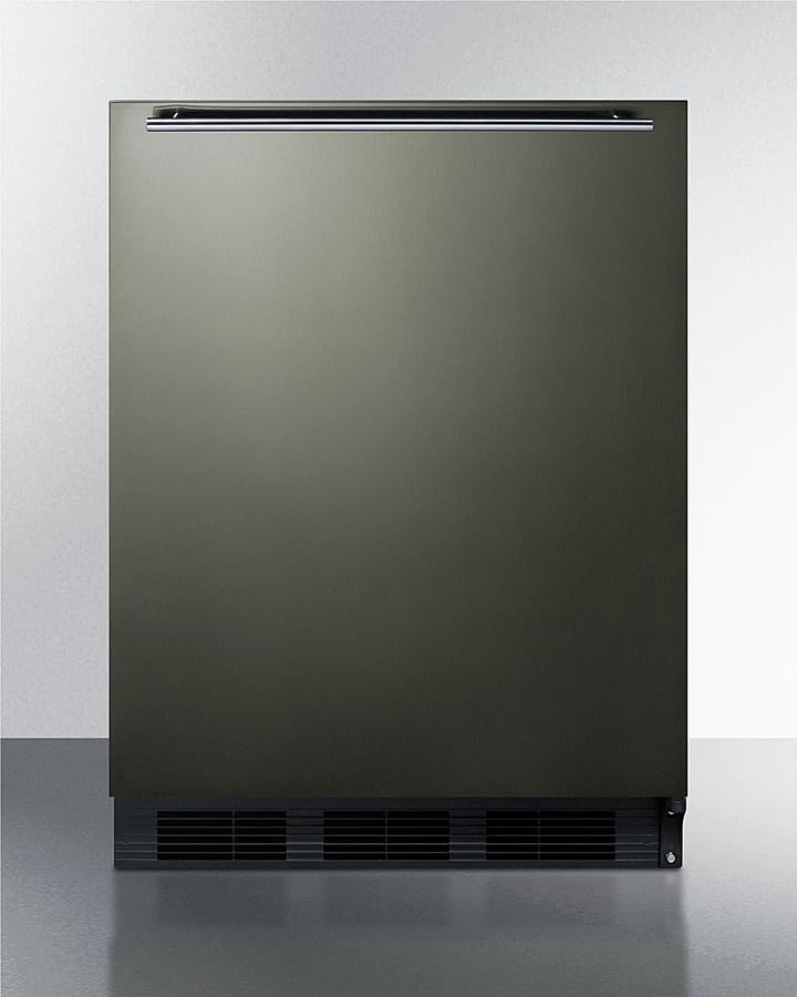 Summit 24" Refrigerator - Freezer, Peak24 Undercounter Fridge, ADA Compliant, 5.1 cu.ft. Capacity, Black Stainless Steel - CT663BKBIKSHHADA on Fridge.com