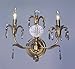 Sharon 2 Light Wall Sconce Finish: Antique Brass, Crystal Type: Crystalique-Plus Smoke
