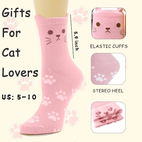 Women’s Cute Cat Socks, Animal-Themed Gifts for Women, Fun and Playful Socks for Everyday Wear2