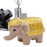 Sculpture Énergétique: Cette statue d'éléphant artisanale dégage une aura paisible de bénédictions . Elle sublime les espaces tels que les bureaux grâce à sa présence apaisante et favorise un environnement empreint d'et de .