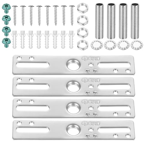 4 Inch Ceiling Light Fixture Mounting Bracket Kit, 4 PCS Light Crossbar Mounting Bracket Universal Lamp Fixture Hardware Set Lighting Crossbar Kit Ceiling Lights Plate for Chandelier Wall Lights