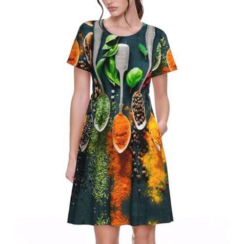 Robe d'été motif épices chic et fluide pour vos terrasses ensoleillées