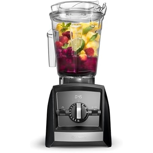 Vitamix A2500 Ascent Series Smart Blender, Professional-Grade, 64 oz. Low-Profile Container, Black (Renewed)