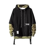 Kapuzenpullover mit Kordelzug und Kängurutasche vorne.